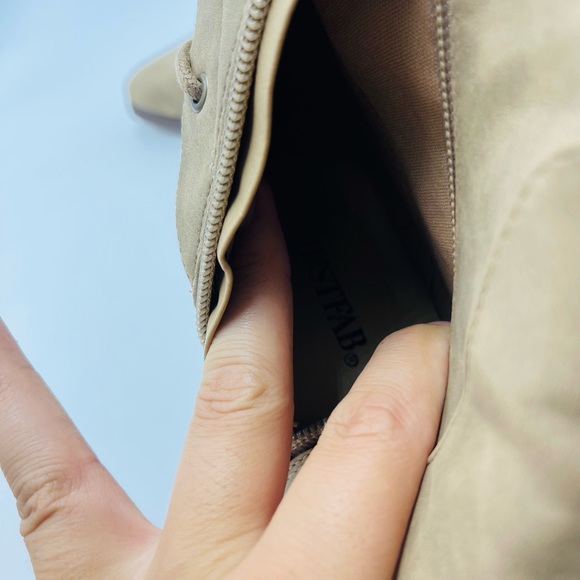 HustFab Brown Tuape Tan Lace me Up Lace-up tall boots - Picture 10 of 10